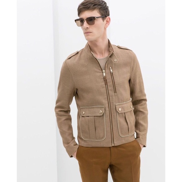 zara man linen jacket